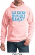 Mens Fitness Hoodie Eat Clean Train Like a Beast Hoody