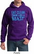 Mens Fitness Hoodie Eat Clean Train Like a Beast Hoody