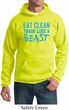 Mens Fitness Hoodie Eat Clean Train Like a Beast Hoody