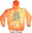 Mens Fitness Hoodie Eat Sleep Train Tie Dye Hoody