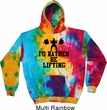 Mens Fitness Hoodie I Rather Be Lifting Tie Dye Hoody
