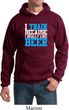 Mens Fitness Hoodie I Train For Beer Hoody