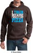 Mens Fitness Hoodie I Train For Pizza Hoody