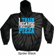 Mens Fitness Hoodie I Train For Pizza Tie Dye Hoody
