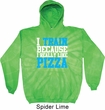 Mens Fitness Hoodie I Train For Pizza Tie Dye Hoody
