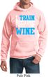 Mens Fitness Hoodie I Train For Wine Hoody