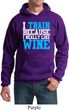 Mens Fitness Hoodie I Train For Wine Hoody