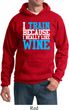 Mens Fitness Hoodie I Train For Wine Hoody