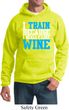 Mens Fitness Hoodie I Train For Wine Hoody