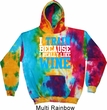 Mens Fitness Hoodie I Train For Wine Tie Dye Hoody
