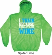 Mens Fitness Hoodie I Train For Wine Tie Dye Hoody