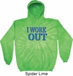 Mens Fitness Hoodie I Work Out Tie Dye Hoody