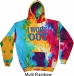 Mens Fitness Hoodie I Work Out Tie Dye Hoody