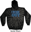 Mens Fitness Hoodie I Work Out Tie Dye Hoody