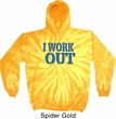 Mens Fitness Hoodie I Work Out Tie Dye Hoody