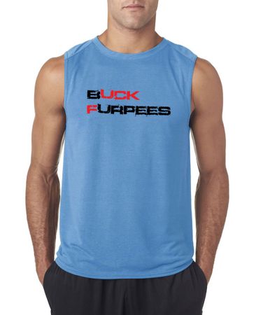 Mens Fitness Shirt Buck Furpees Sleeveless Tee T-Shirt