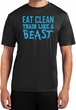Mens Fitness Shirt Eat Clean Train Like a Beast Moisture Wicking Tee