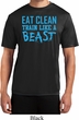 Mens Fitness Shirt Eat Clean Train Like a Beast Moisture Wicking Tee