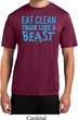 Mens Fitness Shirt Eat Clean Train Like a Beast Moisture Wicking Tee
