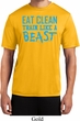 Mens Fitness Shirt Eat Clean Train Like a Beast Moisture Wicking Tee
