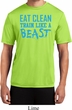 Mens Fitness Shirt Eat Clean Train Like a Beast Moisture Wicking Tee