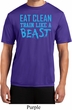 Mens Fitness Shirt Eat Clean Train Like a Beast Moisture Wicking Tee