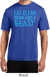 Mens Fitness Shirt Eat Clean Train Like a Beast Moisture Wicking Tee