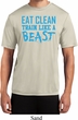 Mens Fitness Shirt Eat Clean Train Like a Beast Moisture Wicking Tee