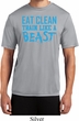 Mens Fitness Shirt Eat Clean Train Like a Beast Moisture Wicking Tee