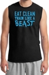 Mens Fitness Shirt Eat Clean Train Like a Beast Muscle Tee T-Shirt