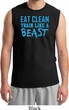 Mens Fitness Shirt Eat Clean Train Like a Beast Muscle Tee T-Shirt