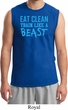 Mens Fitness Shirt Eat Clean Train Like a Beast Muscle Tee T-Shirt
