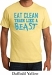 Mens Fitness Shirt Eat Clean Train Like a Beast Organic Tee T-Shirt
