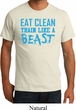 Mens Fitness Shirt Eat Clean Train Like a Beast Organic Tee T-Shirt