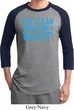 Mens Fitness Shirt Eat Clean Train Like a Beast Raglan Tee T-Shirt
