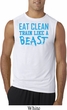 Mens Fitness Shirt Eat Clean Train Like a Beast Sleeveless Tee T-Shirt