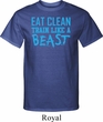 Mens Fitness Shirt Eat Clean Train Like a Beast Tall Tee T-Shirt