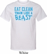 Mens Fitness Shirt Eat Clean Train Like a Beast Tall Tee T-Shirt