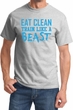 Mens Fitness Shirt Eat Clean Train Like a Beast Tee T-Shirt