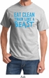Mens Fitness Shirt Eat Clean Train Like a Beast Tee T-Shirt