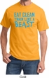 Mens Fitness Shirt Eat Clean Train Like a Beast Tee T-Shirt