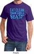 Mens Fitness Shirt Eat Clean Train Like a Beast Tee T-Shirt