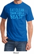 Mens Fitness Shirt Eat Clean Train Like a Beast Tee T-Shirt