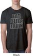 Mens Fitness Shirt Eat Sleep Train Burnout Tee T-Shirt