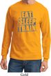 Mens Fitness Shirt Eat Sleep Train Long Sleeve Tee