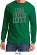 Mens Fitness Shirt Eat Sleep Train Long Sleeve Tee