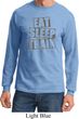 Mens Fitness Shirt Eat Sleep Train Long Sleeve Tee