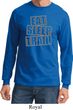 Mens Fitness Shirt Eat Sleep Train Long Sleeve Tee
