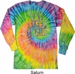Mens Fitness Shirt Eat Sleep Train Long Sleeve Tie Dye Tee T-shirt