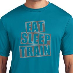Mens Fitness Shirt Eat Sleep Train Moisture Wicking Tee Mens Fitness Shirt Eat Sleep Train Moisture Wicking Tee